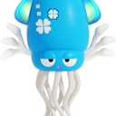 Electric Dancing Octopus Light Music Suitable for 12-18 Months Old Baby Toys, Kid Crawling Squid Toys Suitable for Toddler Tummy Time, Christmas Birthday Gifts for 1 2 3 4 5 6 Year Old Boy (Blue)