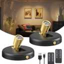 Spot Lights Indoor Led Spotlight: Rechargeable Battery Wireless Up Lights Indoor - Plants Tree Artwork Portrait Picture Display Accent Lighting for Home Decorators Homeowners Art Collectors(2 Pack)