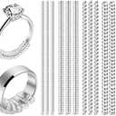 ARCUAT Ring Sizer Adjuster for Loose Rings, 60 Pack 4 Sizes  ( Set Of 5) Invisible Clear Silicone Ring Guard for Women Men, Ring Resizer Tightener Spacer Fitter for Too Big Ring, Make Ring Smaller without Resizing