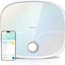 Etekcity Smart Rechargeable Scale for Body Weight, BMI, Fat, Muscle Mass, FSA&HSA Eligible, Digital Bathroom Scale with 13 Metrics, Secret Mode, Bluetooth Connect to Free Apps, Rainbow White (13.4 x 11.5 x 1.1 inches)