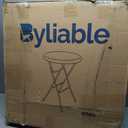 28in Cocktail Table White High Top Folding, Round Portable Bar Height Folding Table with Removable Legs, Indoor Outdoor Banquet for Parties, Commercial, Speech, School (2843 in)