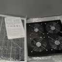 Solar Exhaust Fan for Chicken Coop & Powered Fan with 25W Solar Panel & 4-Pack High-Speed Brushless DC Fans, Solar Shed Ventilation Fan for Greenhouses,Attics, Barns & Dog Houses