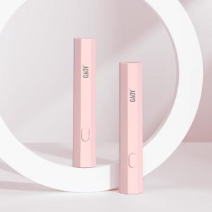 GAOY Handheld UV Light for Gel Nails, Mini Nail Lamp, Portable Cordless Rechargeable, Fast Curing, Octagon Pink