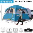 UNP SUV Tent for Camping, 6-Person SUV Tailgate Tent - Easy Set Up with Rainfly, 10'x9'x78in(H)