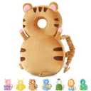 JunNeng Baby Head Protector Backpack, Toddler Walking Fall Head Protection, Brown Tiger