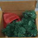 Syhood Tabletop Bendable Christmas Tree 1.5ft Mini Whimsical Christmas Tree Small Grin Has Christmas Tree Lime Green Christmas Tree Stole Christmas Tree Bent Top Xmas Tree with Ornaments(Dark Green)