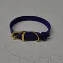 BRONZEDOG Leather Dog Collar with Metal Buckle Durable Basic Pet Collars for Small Medium Large Dogs (11-13 Inch (Pack of 1), Purple & Gold Buckle)