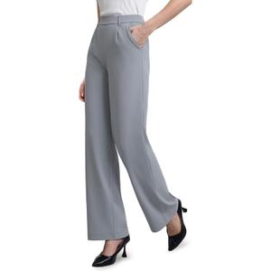 ESOFT Womens Dress Pants 27"/29"/31 Business Work Pants Wide Leg Pull On High Waisted Casual Stretchy Trousers Pockets