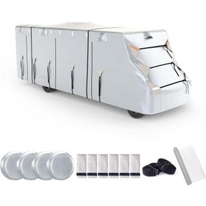 300D Top Class C RV Cover with Waterproof PU Coating Rip-Resistent & Anti-UV Winter Camper Cover Fits 20' to 23' Motorhome