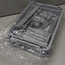 SUNALLY 3 Tier Rolling Cart with Drawer, Bathroom Storage Organizer with 2 Lockable Wheels, Multifunctional Rolling Storage Cart for Bathroom, Kitchen, Office, Craft, Makeup, Baby Essentials, Gray