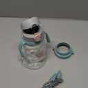 PHEENOWL 12 oz Kids Insulated Water Bottle with Straw Lid Handles & Strap - SUS 316 Stainless Steel Water Bottles for Boys Girls - Travel Cup for School Sports (Elephant)