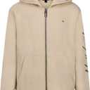 Tommy Hilfiger boys Long Sleeve Fleece Full Zip Hoodie With Front Pockets (10-12, Signature Hummus) M
