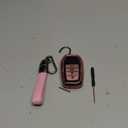 Lucrum Compatible with Toyota Key Fob Cover & Leather Keychain, Keyfob Case for Avalon Camry Corolla Prius RAV4 Highlander (Black & Pink)