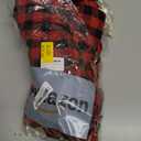 2PCS 35''x55'' Jumbo Christmas Drawstring Gift Bags, Santa Bags Extra Large, Buffalo Plaid Christmas Gift Bags Santa Sack with Drawstring,Heavy Xmas Bags for Xmas Holiday Gift Giving and Party Decor (1 Count (Pack of 2), Red and Black Grid)