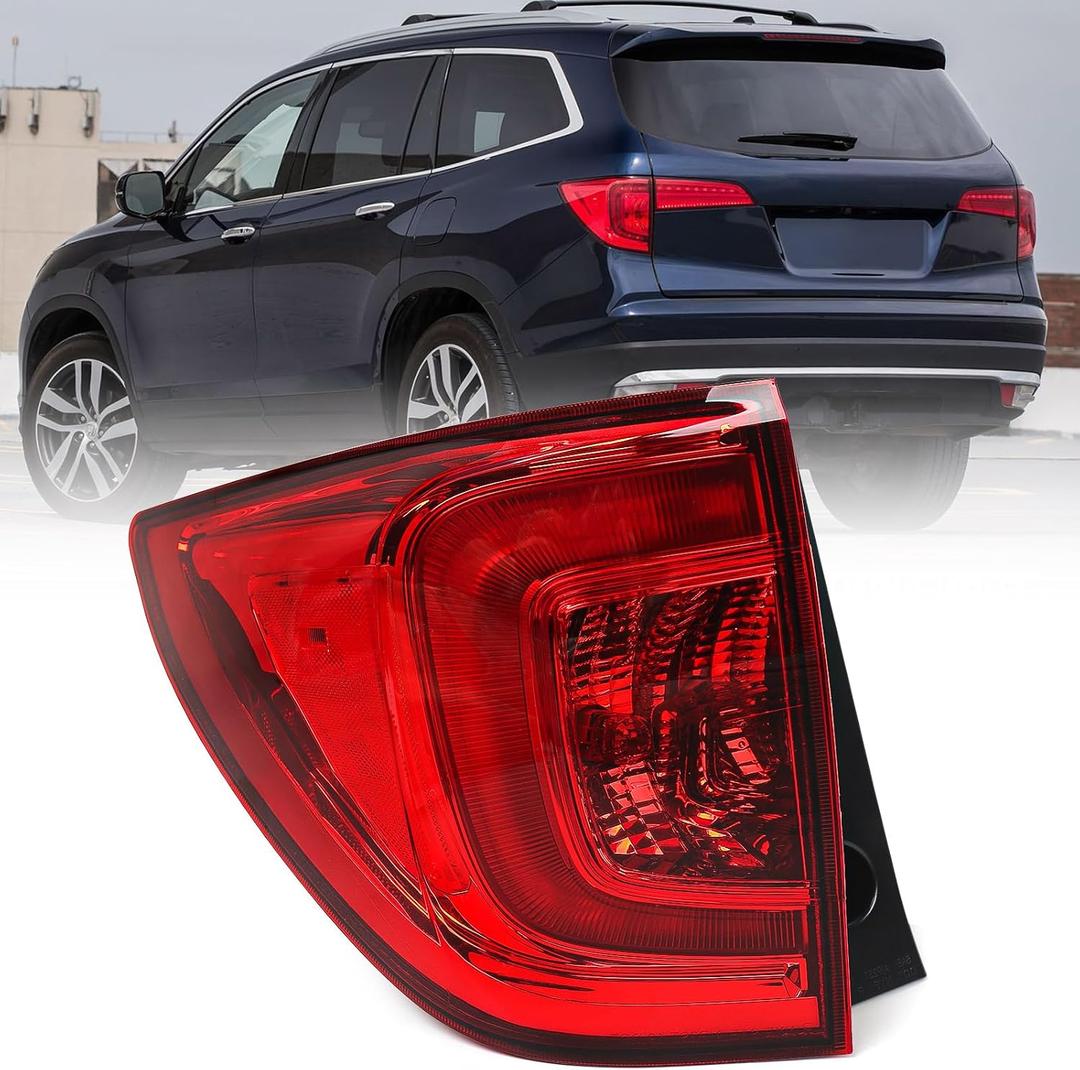 Huray Left Tail Light Assembly for Honda Pilot 2016-2018 Driver Side