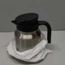 34oz Thermal Coffee Carafe for Home & Office, 12H Hot Insulated Pitcher with Drip-Free V-Spout and Easy Clean 2.75" Wide Mouth, Silver