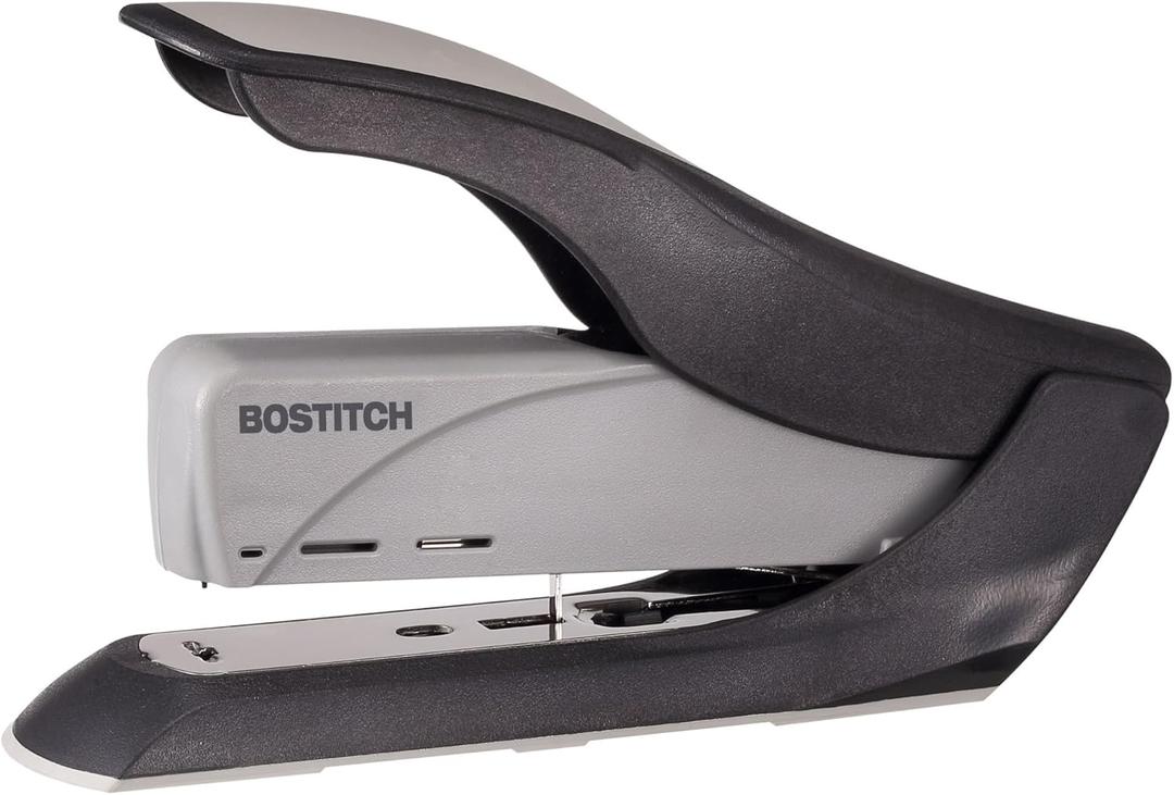 Bostitch Office 60 Sheet Heavy Duty Stapler - Two Fingers, No Effort, Spring Powered Stapler - Gray (1200)