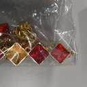 Knighthood Golden Metal Diamond Cut Red Stone Bar with Hanging Chains and Gold Crown Brooch for Men and Women