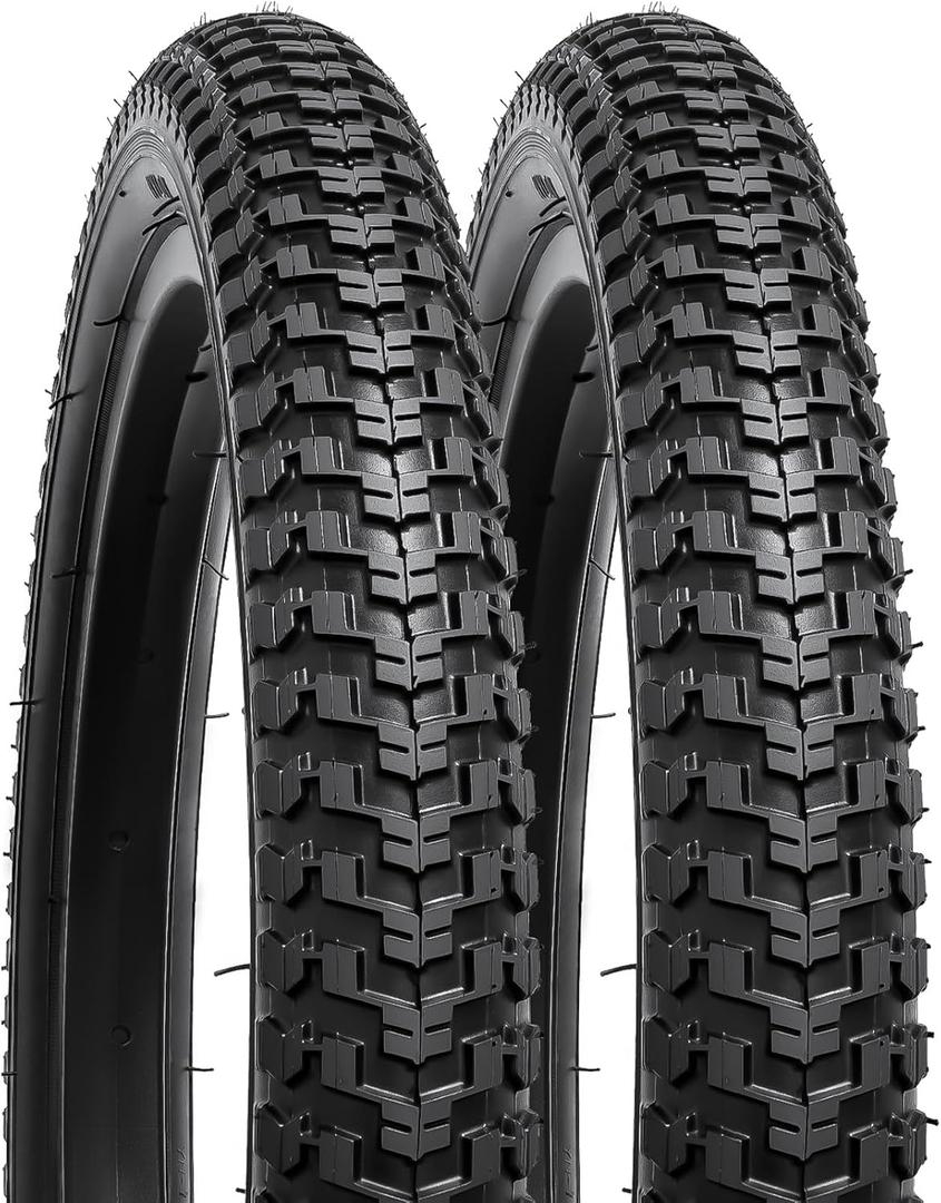 YUNSCM 2-PCS 16" Bike Tires 16x1.95/53-305 Compatible with Kid/Stroller Bike 16x1.90 16 x 1.95 16x2.0 Bike Bicycle Tires (Y-1103)