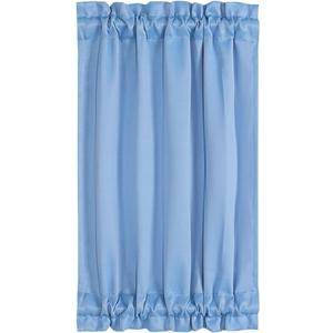 PiccoCasa Blackout French Door Curtain Panel - Blackout Door Curtain Solid Drapery with Tiebacks - 1 Panel Sky Blue W25 x L40