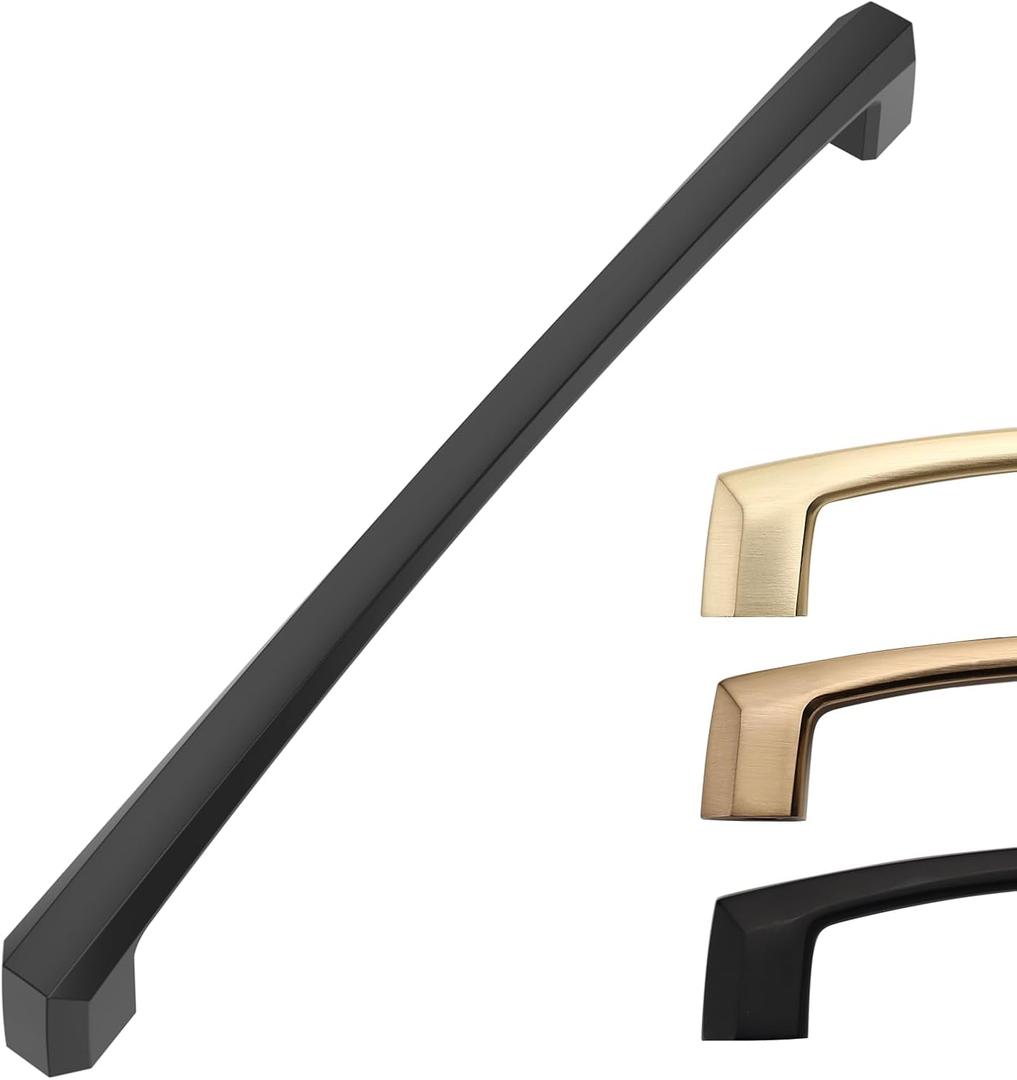 AOOTOCH 10 Pack 7 Inch Matte Black Cabinet Pulls Kitchen Cabinet Handles Kitchen Handles for Cabinets Cupboard Handles Black Drawer Pulls Cabinet Hardware