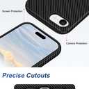 Jusy Compatible with Magsafe Phone Case for iPhone 13/14, Minimalist Design iPhone Cover with Wireless Charging（Matte） - Black