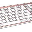 Rose Gold Wireless Keyboard Mouse, seenda Slim Low Profile Keyboard and Mouse Set with Silent Keys Portable Size for Windows 7/8/10/11 PC Laptop Computer