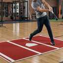 6 x 4 ft Baseball Hitting Mat with Non-Slip Rubber Backing, 2026 New Foldable Baseball Batting Mat, Base Ball Home Plate Mat, Durable Indoor/Outdoor Softball Hitting Mat Portable Batting Practice Mat