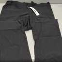 Men's Black Long Cargo Pants, XL