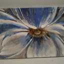 Flower Canvas Wall Art for Living Room Large White Blue Flower Picture Giclee Print Painting Wall Decor Framed Artwork Ready to Hang for Home Bedroom Wall Decoration Size 24x48