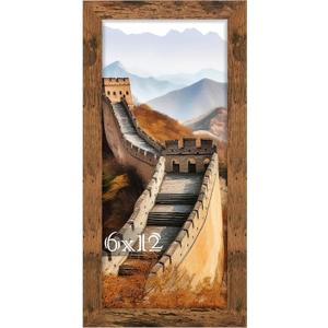 Picrit 6x12 Frame, Photo Frame for Wall Mounting Display, Brown