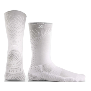 Lux Dual Grip Socks - Soccer Grip Socks for Men and Women - DualGrip Engineered for Performance & Comfort - Anti-Slip Design for Soccer White