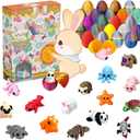 24 Pack Prefilled Easter Eggs with 3D Printed Articulated Animals Inside - Reusable Vending Machine Toy Easter Eggs for Easter Egg Hunt, Party Favor Bags, Gift Filler for Kids