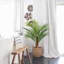 2 Set Fake Palm Tree 3ft Tall with 13 Lifelike Trunks Faux King Palm Artificial King Palm in Pots Tall Silk Plant for Indoor Home Office Living Room Floor Decor