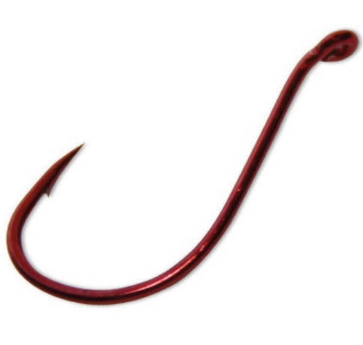 Gamakatsu 341313 Octopus Light Hook (6 Pcs), Size 3/0 And/Or 1/0, Red 2 Pack