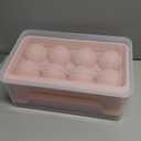 WIBIMEN Large Ice Cube Molds, Big Round Whiskey Ice Cube Trays for Freezer, Easy to Fill & Release, Whiskey Bourbon Cocktail(2.5In*8 Balls- Pink/2 Pack)