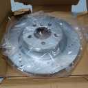 Disc Brake Rotor Set-Front Drilled, Slotted and Zinc Plated Brake Rotor Pair Front Passenger Side