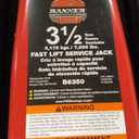 Blackhawk B6350 Black/Red Fast Lift Service Jack - 3.5 Ton Capacity, 28 1/2" L x 13 3/4" W x 6 1/2" H