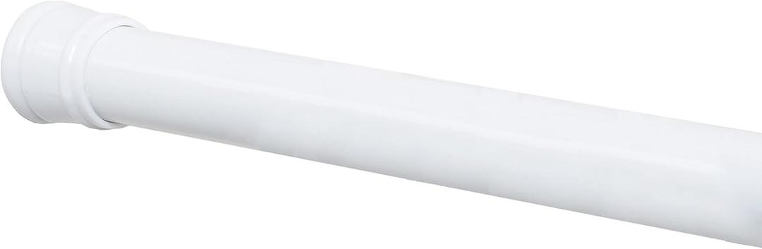 Zenna Home Curtain Adjustable Tension Shower Rod, 44" to 72", White