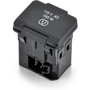 115V Power Outlet Inverter Compatible with Dodge Ram 1500/2500/3500/4500/5500 2013-2016 - Dashboard AC Outlet Socket Replaces# 68159295AB