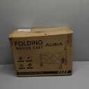 Collapsible Foldable Wagon with Wheels Heavy Duty Folding Wagons Carts 360LBS Weight Capacity Portable All Terrain Utility Wagon Cart for Groceries Sports Garden Shopping Camping Beach