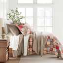 Levtex Home Mills Waffle Full/Queen Quilt Set (88x92in) with 2 Pillow Shams (26x20in) - Cocoa - Cotton Waffle Full/Queen Size Quilt Bedding Set - Lightweight, Soft, Pre-Washed