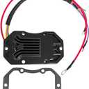 EZROAD 193-5204 Rectifier Voltage Regulator w/Gasket Compatible with Johnson Evinrude 80-235 HP 4 & 6 Cylinder Outboard Motor 1984-1992 35 Amp 395204 584423 18-5825 395391 582904 583076 583268 878335