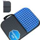 WISIMMALL Gel Seat Cushion, Portable Travel Cushion for Long Sitting, Thick & Foldable, 14.5" x 10.5" Large Size Chair Seat Cushion for Office Chair Car Wheelchair, Relief Sciatica Coccyx Pain