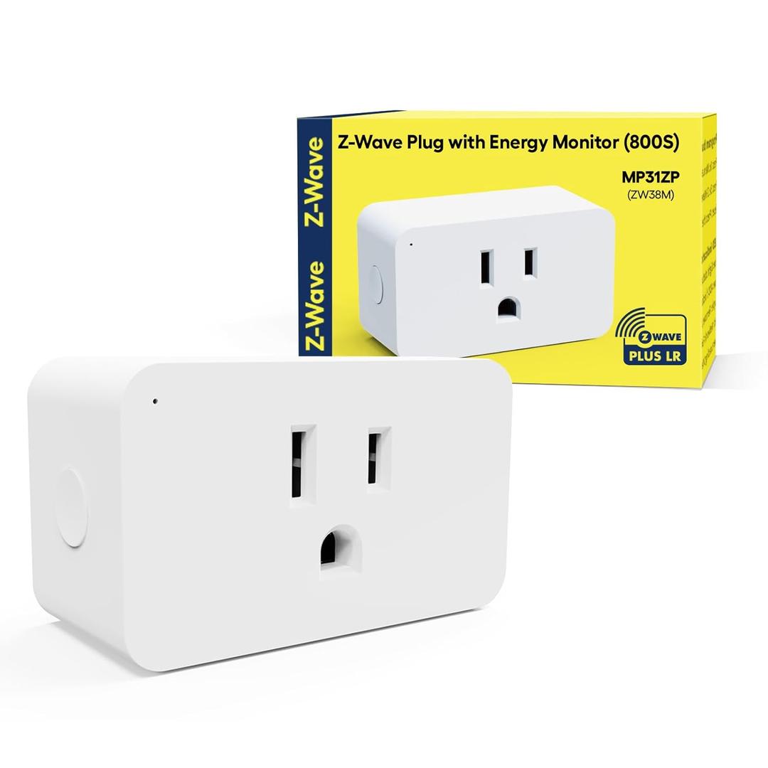 Minoston Z-Wave 800 Series Zwave Plug with Energy Monitoring, Power Meter Z-Wave Outlet Switch, Z-Wave hub Required, Work with SmartThings, Wink, Vera, Z-Box Hub, Home Assistant (MP31ZP)