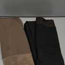 2 Pairs Women Fleece Lined Tights-Fake Translucent Leggings High Waist Pantyhose Sheer Thick Warm Tights For Women (Small, Black+brown)