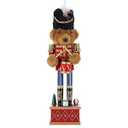 Christmas Decorations Nutcracker Figures, 11 inch Wooden Nutcracker Premium Plush Bear Drummer Ornaments, Festive Collectible Christmas Nutcracker Figures Party Tabletop Thanksgiving Decor(Bear Drummer)