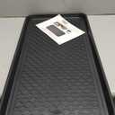 Ottomanson Multipurpose All Season Boot Tray Mat, Reusable Pee Pad For Dogs, 15" x 30" (Black)