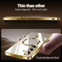 for Samsung Galaxy S25 Plus Case.Phone Cover Clear Back Surrounding Plating Metallic Glossy.Magnetic Case Slim Thin Soft funda capa para 6.7" Built-in Lens Protector (Gold)