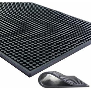 Large Size Thicker Bar Mat for Countertop,Dish Drying Mat, Coffee Bars, Tea Bar,Under Sink Storage Mat 12X24''( Black)